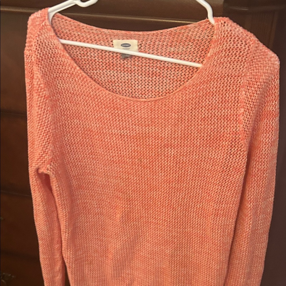 Old Navy Coral Crew Neck Sweater